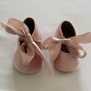 Pink Baby Shoes with Ribbon
